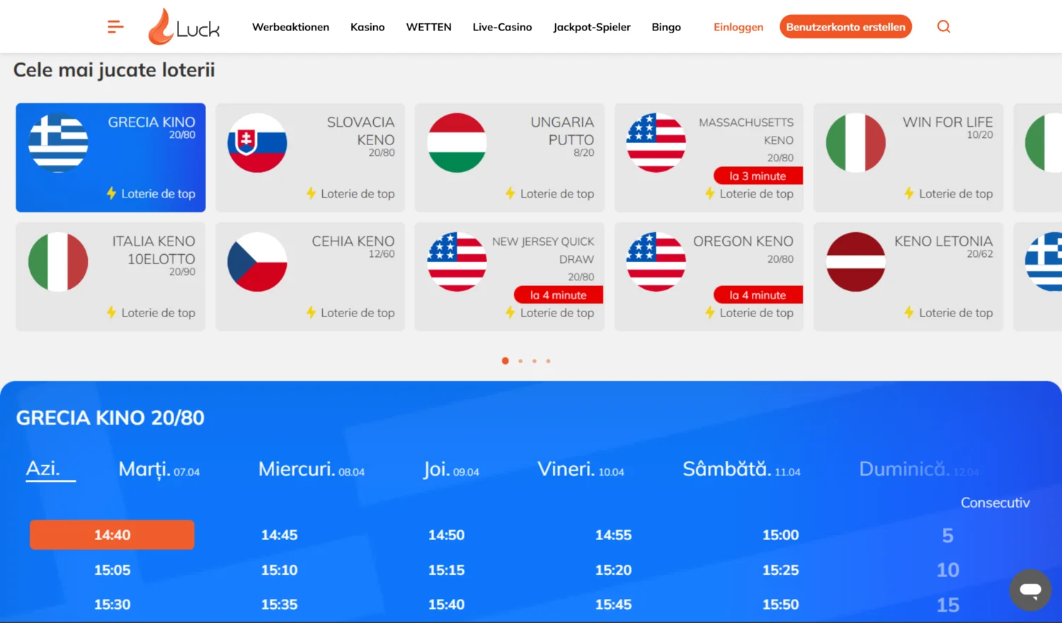 Luck Casino Lotterie